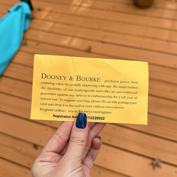 Dooney & Bourke Giraffe Canvas Shoulder Bag Purse Tote with Green Leather Trim - Picture 16 of 16